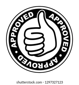 Approved thumbs up icon