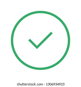 Approved tick icon, check mark vector symbol