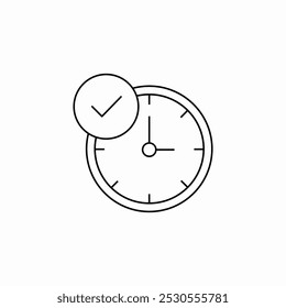 approved time icon sign vector