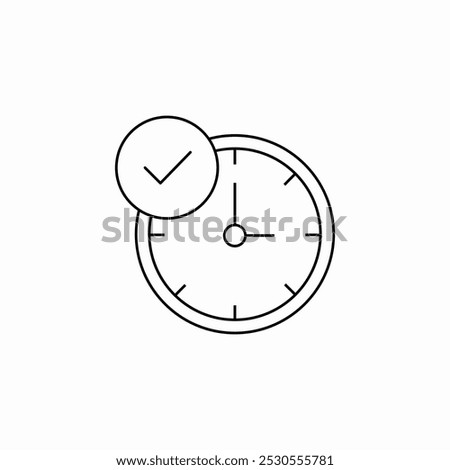 approved time icon sign vector