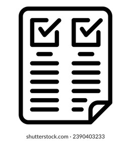 Approved user doc icon outline vector. New login. Register online
