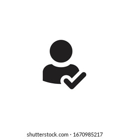 approved user icon symbol design element logo template vector eps 10
