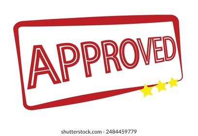 APPROVED vector art with white background