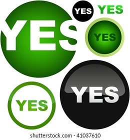 Approved vector buttons.
