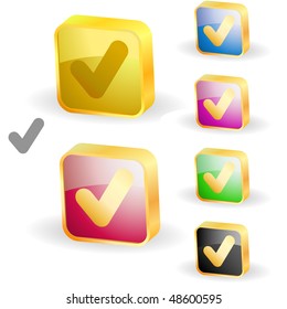 Approved vector buttons.