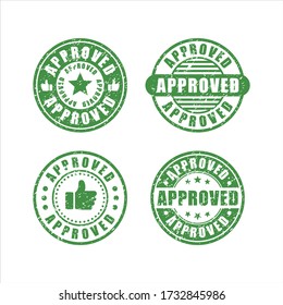 Approved vector design stamps collection