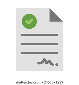 Genehmigte Vektorgrafik Flach-Icon-Design 