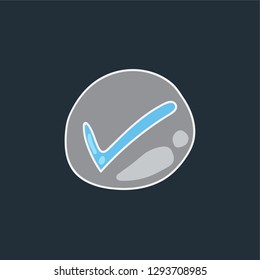 approved vector. hand drawn icon. verified illustration. editable stroke