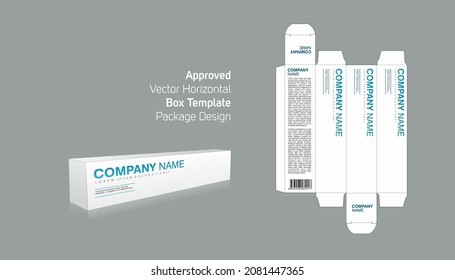 Approved Vector Horizontal 
Box Template and Package Design