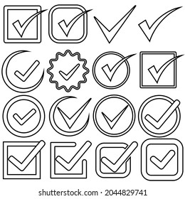 Approved vector icon. Accept illustration sign. ok symbol. agree logo.