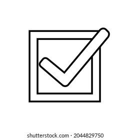 Genehmigtes Vektorsymbol. Akzeptieren Sie das Bildzeichen. OK Symbol. Logo vereinbaren.