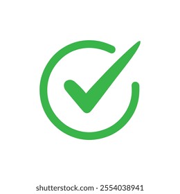 approved Vector icon isolated on white background. 