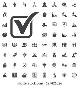 Approved Vector Icon on white background. Business set of icons