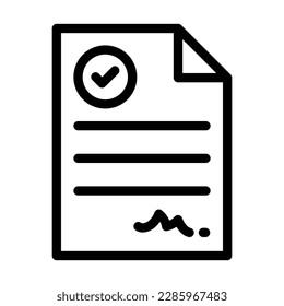 Approved Vector Line Icon Design
