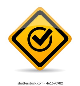 Approved vector sign illustration isolated on white background