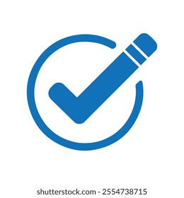 Approved vector silhouette. checkmark vector icon.