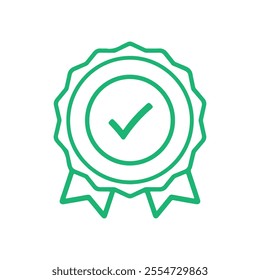 Approved vector silhouette icon design