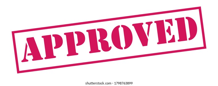 APPROVED Vector stamp. White isolated