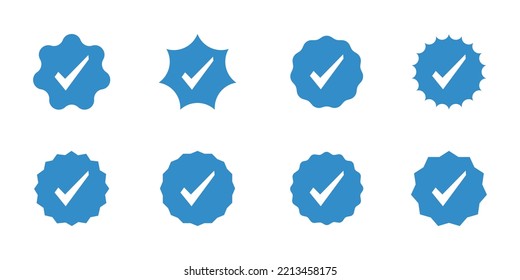 Approved, verified and protected icons. Guarantee, approval, acceptance and quality vector badges. Isolated vector