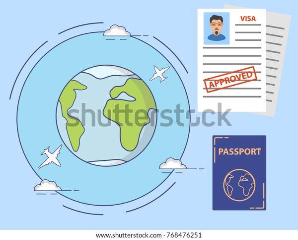 Approved Visa Application Form Stamp Photo Stock Vector (Royalty Free ...