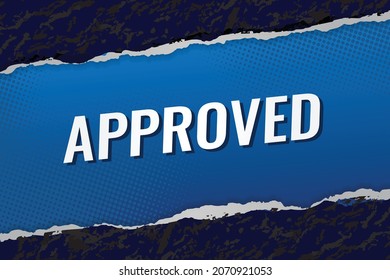 approved word concept vector illustration with lines and 3d style, landing page, template, ui, web, mobile app, poster, banner, flyer, background, gift card, coupon, label, wallpaper