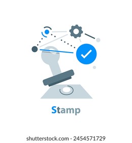 Aprobado,Sello aprobado,Documento aprobado confirmado,icono de diseño plano Ilustración vectorial