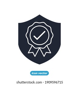 approvement icon. business quality check symbol template for graphic and web design collection logo vector illustration