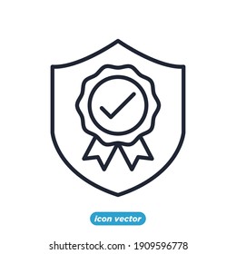 approvement icon. business quality check symbol template for graphic and web design collection logo vector illustration