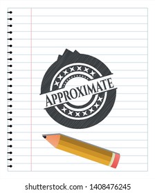 Approximate draw (pencil strokes). Vector Illustration. Detailed.