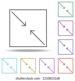 approximate icon. Elements of photography in multi color style icons. Simple icon for websites, web design, mobile app, info graphics