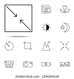 approximate icon. photography icons universal set for web and mobile