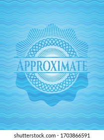 Insignia aproximada de olas de agua. Ilustración vectorial. Detallado. 