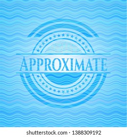 Approximate water wave concept style emblem. Vector Illustration. Detailed.