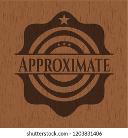 Approximate wooden emblem. Retro