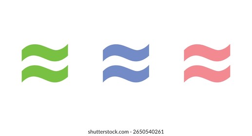 Símbolo aproximadamente igual em matemática. Símbolo de Duas Ondas.