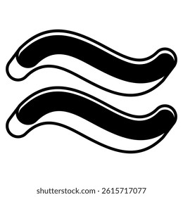 Approximation icon represented by Approximation symbol Black Filled style.