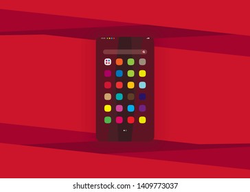 Apps Application Smartphone Phone User Interface User Experience UI Template Vector Illustration