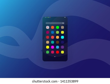 Apps Application Smartphone Phone User Interface User Experience UI Template Vector Illustration