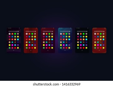 Apps Application Smartphone Phone User Interface User Experience UI Template Vector Illustration