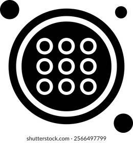 Apps Button Solid Style Icon Design
