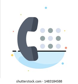 Apps, Call, Dial, Phone Abstract Flat Color Icon Template