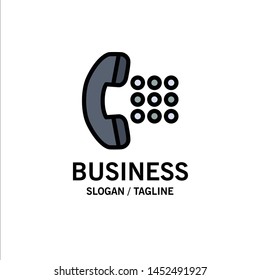 Apps, Call, Dial, Phone Business Logo Template. Flat Color