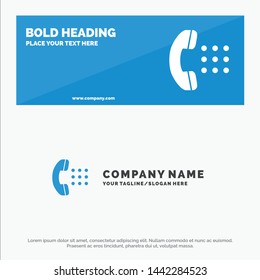 Apps, Call, Dial, Phone SOlid Icon Website Banner and Business Logo Template