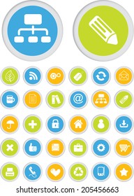 Apps, Kreis, Geschäftswelt, Präsentation, Büroknöpfe, Symbole, Symbole, Symbole, Vektorgrafik