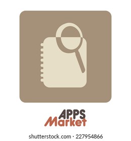 Apps design over white background, vector illustration