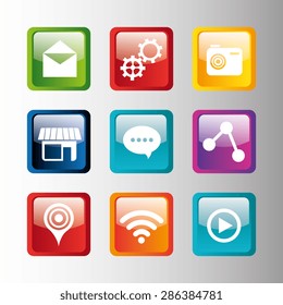Apps design over white background, vector illustration.