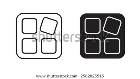 Apps filled and outlined icons vectors on white background