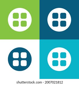 Apéndice Plano cuatro colores conjunto mínimo de iconos