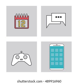 Apps and frames icon set