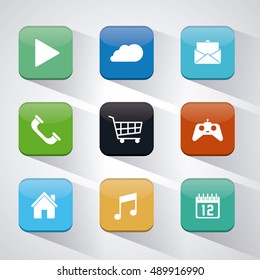 Apps and frames icon set